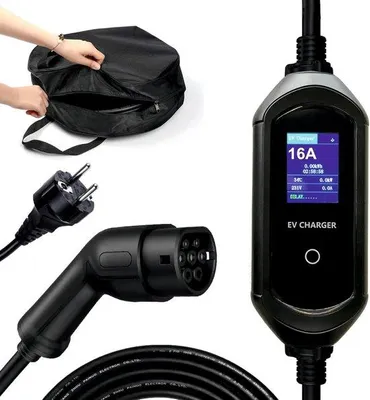 Obrázek produktu pro Přenosná nabíječka pro elektromobily s nabíjecím kabelem a transportní taškou - typ 2, 3,6 kW a 16 A