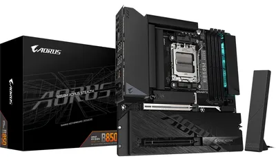 Produktbild von GIGABYTE B850M AORUS STEALTH Mainboard, AMD, Sockel AM5, AMD Ryzen 7000 Series, AMD Ryzen 8000 Series, AMD Ryzen 9000 Series, Sockel AM5, DDR5-SDRAM, 256 GB