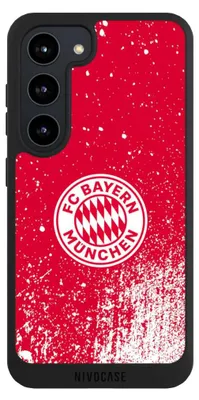 Produktbild von NIVOCASE Handyhülle für Samsung Galaxy S23  Hülle NIVOpure Case Schwarz FC Bayern München FCB Offizielles Lizenzprodukt