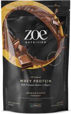 Produktbild von zoe Whey Protein, 454 g - Belgian Choco Fantasy