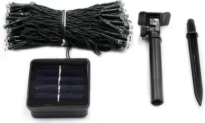 Produktbild von Solar-Lichterkette 32 m (105 Fuß) mit 300 farbwechselnden LEDs für Garten, Terrasse, Zaun und Außenbereich