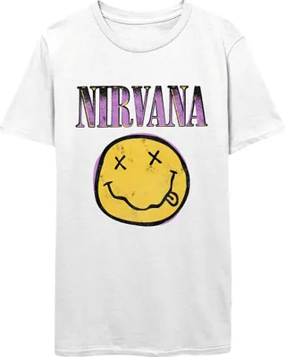 Produktbild von Nirvana Xerox Happy Face Pink White 2XL T-Shirt