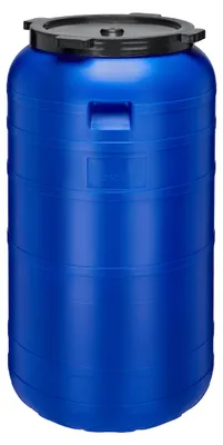 Image de Garronda Fût en plastique 250L Fût universel sans BPA Alimentaire pour maison&jardin avec couvercle GD-0093, Bleu