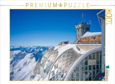 Produktbild von CALVENDO Puzzle Zugspitze - Blick von der Bergstation der Gletscherseilbahn | 1000 Teile Lege-Größe 64x48cm Foto-Puzzle für glückliche Stunden