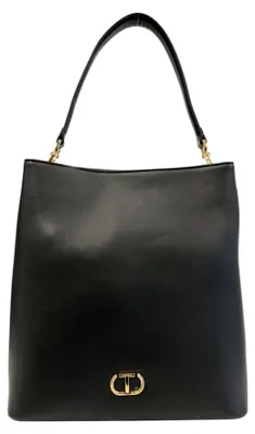 Immagine prodotto di Borsa a mano da donna, colore nero, realizzata in  al 100% in poliuretano, con tracolla removibile