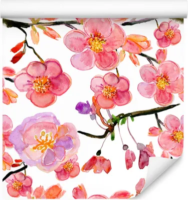 Produktbild von 10m VLIES TAPETE Rolle Blumen Aquarell XXL