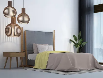 Imagen del producto de Cama individual, color beige