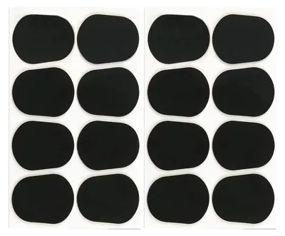 Produktbild von 16 Stück Saxophon-Mundstück-Pads, schwarz, 0,8 mm dick