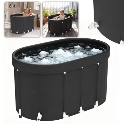 Produktbild von NAIZY Aufblasbare Kältebad Tonne Eistonne Eisbadewanne Kältetherapie Becken für Sport Erholung Sauna Ergänzung Außenbereich komplett Zubehörset Ablaufschlauch