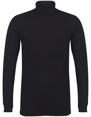 Image de SF Men - T-shirt à col roulé « Feel Good » pour homme LT2833 (S) (noir)