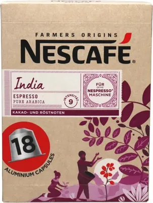 Image de Nescafé Farmers Origins India Espresso Coffee 18 capsules 95g