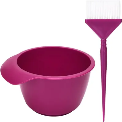 Immagine prodotto di Kit applicatore per colorazione dei capelli - Accessori per parrucchieri - Colorazione dei capelli a casa - Riutilizzabile e leggero - Set da 4 - Rosa