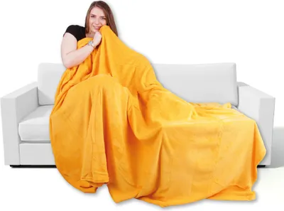 Produktbild von Mikrofaser Kuscheldecke, Farbe: Orange, Maße:  210x280 cm