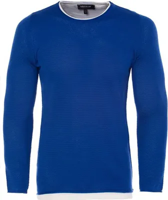 Produktbild von Brandneu Schicker Strickpullover CARISMA CRM7479 Royalblau 2 in 1 Optik L
