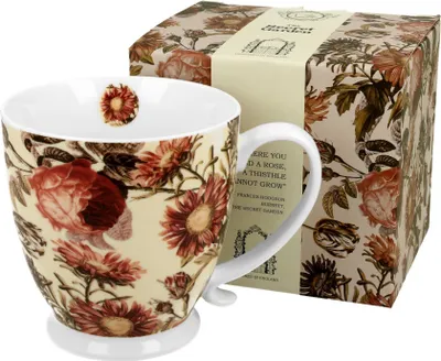 Produktbild von DUO FLORAL Jumbobecher 480 ml PEONY mit Fuß, New Bone China Porzellan