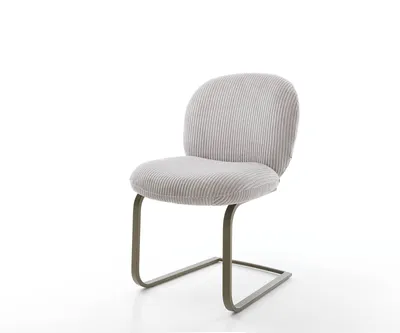 Produktbild von DELIFE Freischwinger Nube-Flex Cord Silbergrau Freischwinger flach Effektfinish Titan Taschenfederkern