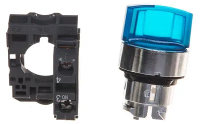 Produktbild von Schalterantrieb 3-Positionen blau mit Selbstrückstellung ZB4BK1563