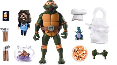 Zdjęcie produktu dla Wojownicze Żółwie Ninja (kreskówka) figurka Ultimate Michelangelo VHS 18 cm