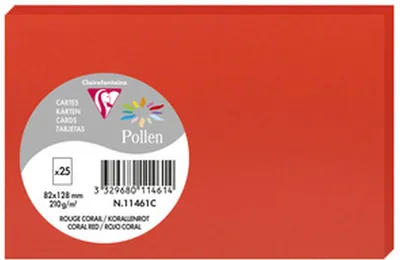 Produktbild von Clairefontaine Karte Pollen 82x128 Koralrot