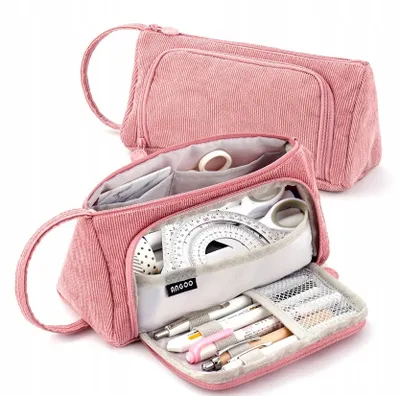 Immagine prodotto di Organizzatore pieghevole per matite, rosa, poliestere, 20,5x9x10 cm