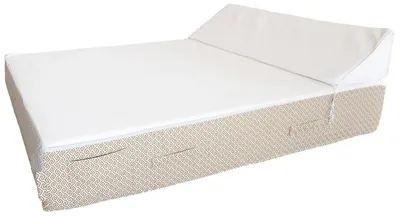 Produktbild von Casa Padrino Luxus Doppel Gartenliege Weiß / Beige 180 x 160 cm
