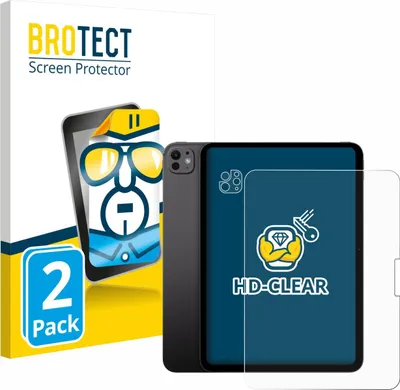 Produktbild von 2x Für Apple iPad Pro 11" 2025 (Display+Kamera) Schutzfolie BROTECT Displayschutz Display Schutz Folie Klar Transparent
