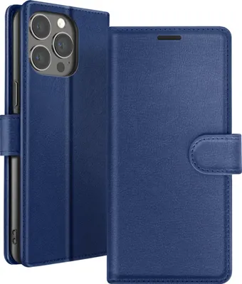 Immagine prodotto di Zanaé, custodia a libro per iPhone 13 Pro Max con chiusura magnetica e porta carte, blu notte