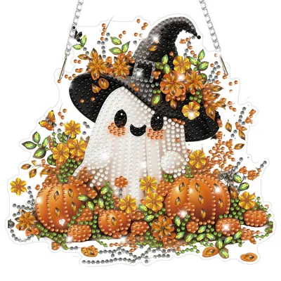 Diamond Painting Hänger Halloween Geist, 5D, Acryl, Bastelset
