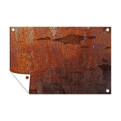 Obrázok produktu pre MuchoWow® Vonkajší plagát - Záhradná dekorácia ochrana súkromia - Záhradné plagáty pre záhradu - Hrdza - Vintage - oceľ - 120x180x0.2cm