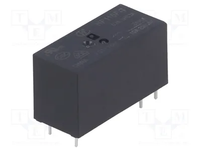 Immagine prodotto di 1 relè: elettromagnetico. Bobina: 24 VDC, 16 A / 250 VAC. Modello: HF115F-T/024-1HS3A. Elettrico