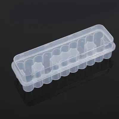 Aufbewahrungsbox für Peptidfläschchen, 24 Fächer, Kunststoff, transparent