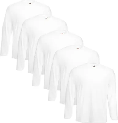 Immagine prodotto di Maglietta Fruit of the Loom Longsleeve Valueweight 5 Stk. Bianco M