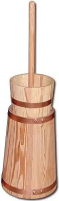 Produktbild von Butterfass 3L - Holzbutterfass, Traditioneller Handgefertigter Butterbereiter