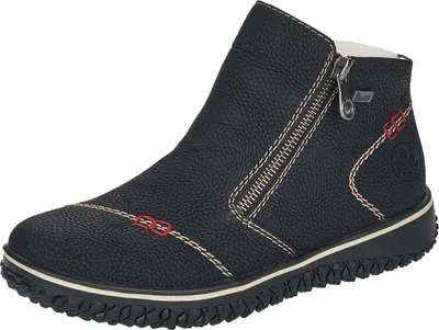 Produktbild von Rieker Damen Stiefeletten Kurzstiefel Warmfutter L4270, Größe:41 EU, Farbe:Schwarz