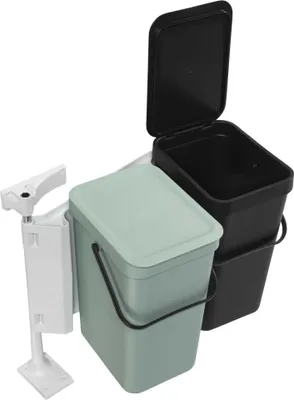Obrázek produktu pro Kontejner na odpad Brabantia Sort Go. 2 x 12 l Tmavě šedá nefritově zelená