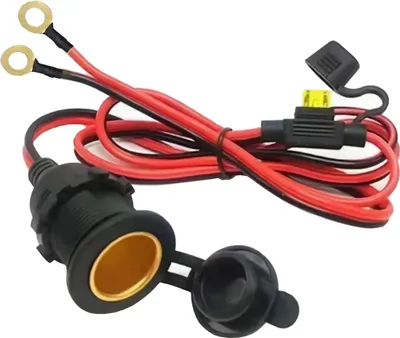 Produktbild von O46C KFZ Bordspannungssteckdose 12V/24V – Wasserdichte Zigarettenanzünder Einbaubuchse 20A mit Sicherung, 3 m Kabel, für Auto & LKW