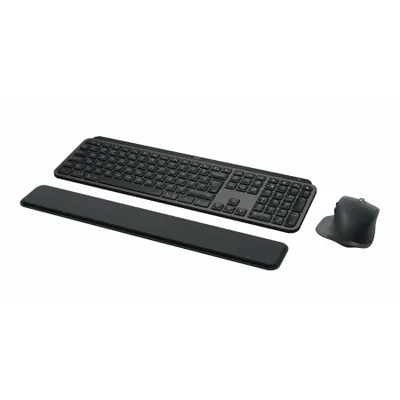Produktbild von Logitech MX Keys S Combo - Tastatur- und Maus-Set, RF Wireless + Bluetooth, QWERTY US International, Graphit, 920-011614