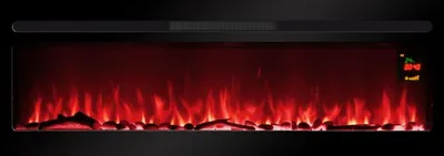 Image de CHEMIN'ARTE - Cheminée électrique Encastrable Elysée XXL 120 cm Effet Flammes LED, chauffage programmable, Télécommande