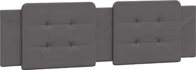 Produktbild von vidaXL Kopfteil-Kissen "Zadar" Grau 180 cm Kunstleder