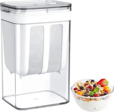 Immagine prodotto di Sciacquatoio 1100 ml - Sciacquatoio riutilizzabile per latte e succhi con coperchio