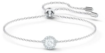 Produktbild von Swarovski Una Angelic Armband, Rundschliff, Weiß, Rhodiniert
