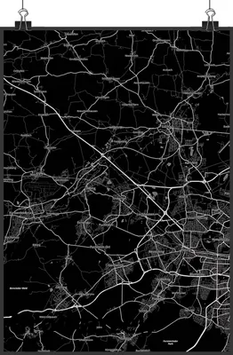 Produktbild von Mr. & Mrs. Panda Bild Gröbenzell DIN A2 - Geschenk, Wandbild, Stadt Dorf Karte Landkarte Map Stadtplan, drucke, wanddeko, Plakat, Kunstdruck