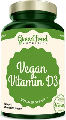 Produktbild von GreenFood Nutrition Vegan Vitamin D3 60 Kapseln