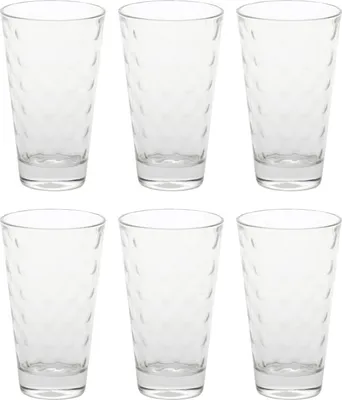 Produktbild von LEONARDO 012684 Optic Longdrinkbecher, Glas, 300 ml, Ø 8 x 13 cm, klar (6 Stück)