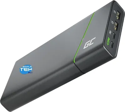 Image de Batterie ultra portable Green Cell GC PowerPlay, 26800 mAh, 128 W, 4 ports pour ordinateur portable, MacBook, iPad, iPhone, Nintendo Switch et plus