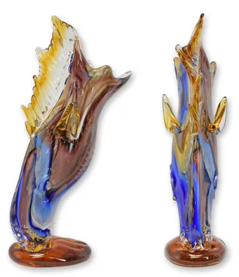 Produktbild von Vase Glas Pferd im Murano-Stil Replikat Retro Design Dekoration
