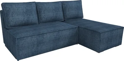 Produktbild von BroMARKT Ecksofa mit Schlaffunktion Hector Blau Cord Rechts