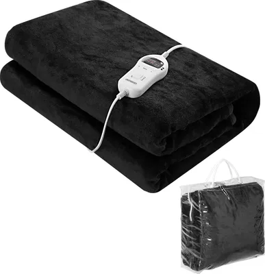 Produktbild von MONZANA® Heizdecke 180x130cm 10 Heizstufen Timer Abschaltautomatik Wärmeunterbett Wärmedecke Kuscheldecke Bett Anthrazit