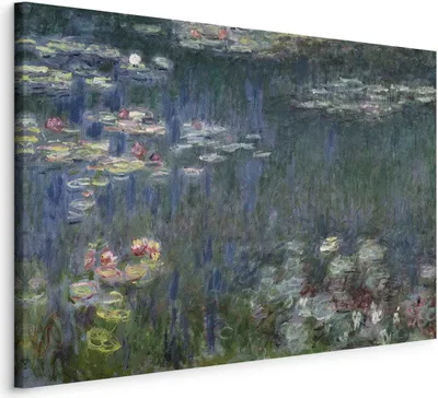 Produktbild von Bilder Claude Monet Seerosen 120x80 cm Vlies Leinwandbild 1 tlg Kunstdruck modern Wandbilder XXL Wanddekoration Design Wand l-E-12135-b-a