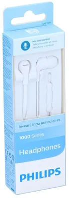 Productafbeelding van Philips Oordopjes met Draad – In-Ear Oordopjes met Microfoon – Witte Oortjes met 3.5 mm Jack – Bedrade In-Ear Oortjes voor Smartphone, Laptop of Tablet